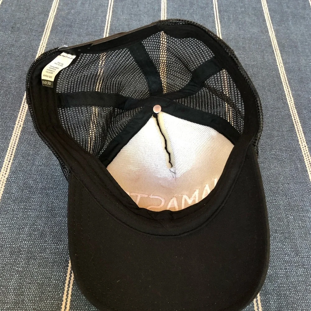 Apana NAMASTE Ball Cap Hat Black Mesh Back CLEAN!‎